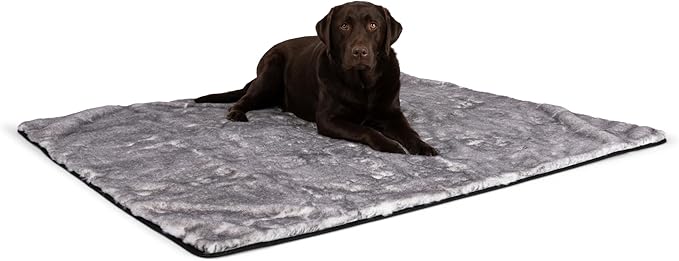 PupProtector Luxe Waterproof Throw Blanket for Dogs and Cats, Pet Blanket Cover for Couches, Sofas, Beds, Car Seats, Furniture, Calming Soft Faux Fur, Chinchilla, Large (80" L x 62" W)