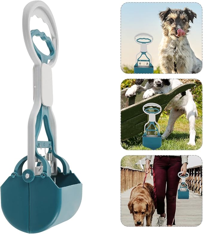 TOYANDONA Heavy-Duty Dog Pooper Scooper Wear-Resistant Litter Scoop Portable Dog Poop Grabber Avocado Green Puppy Outdoor Waste Cleanup
