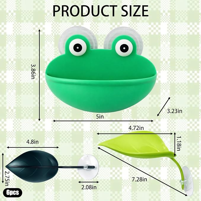 6-Piece African Dwarf Frog Tank Accessories, Reptile Basking Platform Set for Tree Frog Terrarium Decorations and Betta Leaf Resting Spots