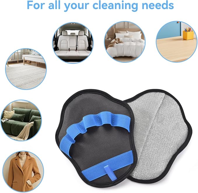 AstraLoom Pet Hair Removal Gloves for Dogs & Cats, 2026 Newly Upgraded Five-Finger Reusable Electrostatic Pet Hair Glove, Pet Hair Remover Tool for Sofa, Bed,Carpet, Clothing and Car Seat (1)