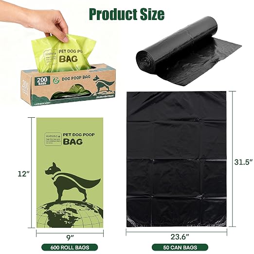 Dog Waste Station Outdoor, Pet Waste Disposal Station Rustproof Aluminum with 10 Gallon Trash Can, 600 Dog Poop Bags & 50 Liners for Parks, Trails, HOA Communities, Backyards