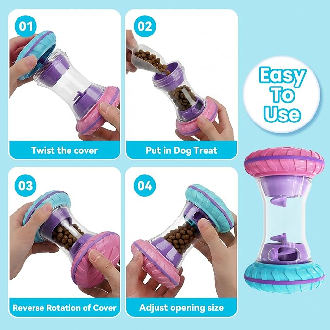 BoYoYo Interactive Dog Toys, Dog Puzzle Toys for Smart, Dog Enrichment Toy to Keep Them Busy, Rose