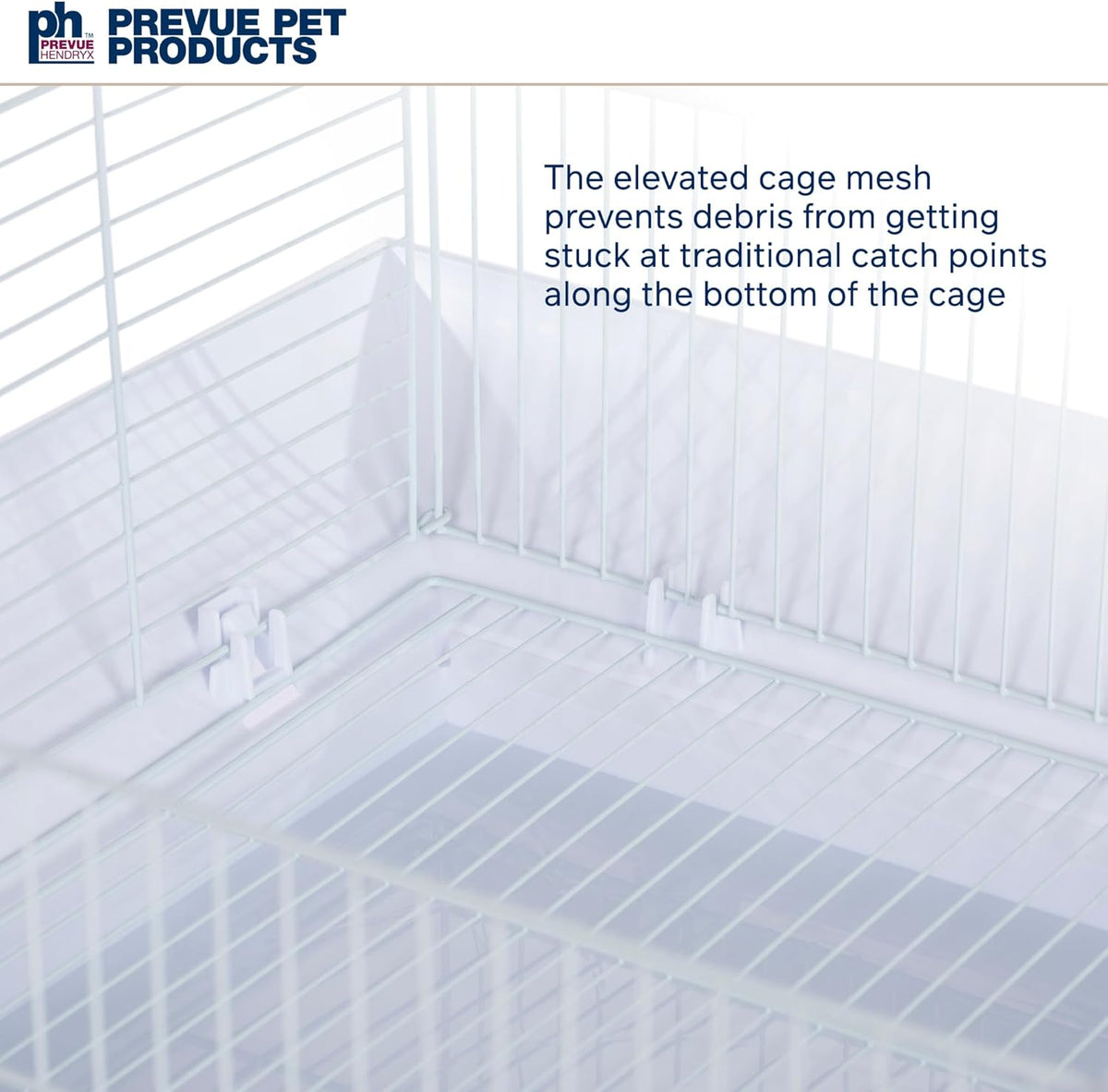 Prevue Hendryx Clean Life Playtop Cage, White, 1/2" (SP851W/W)