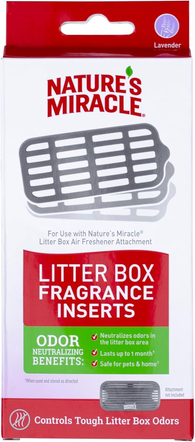 Nature's Miracle Litter Box Fragrance Inserts, Contains 3 Fragrance Insert Refills, for Cat Litter Box Air Freshner