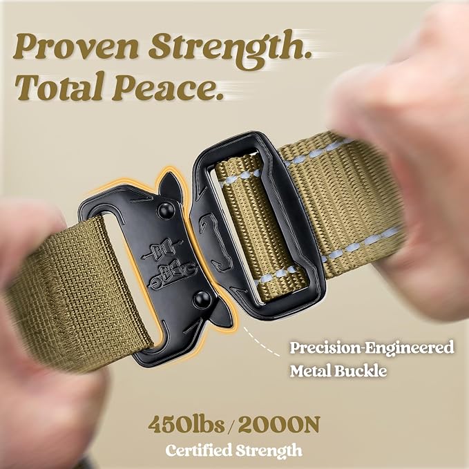 rabbitgoo Tactical Dog Harness for Medium, Heavy Duty Military No Pull Vest | Sturdy Metal Buckles, 5 Adjustments, Molle System, Powerful Pullers for Training, Hunting, Outdoor, Brown Reflex, Medium