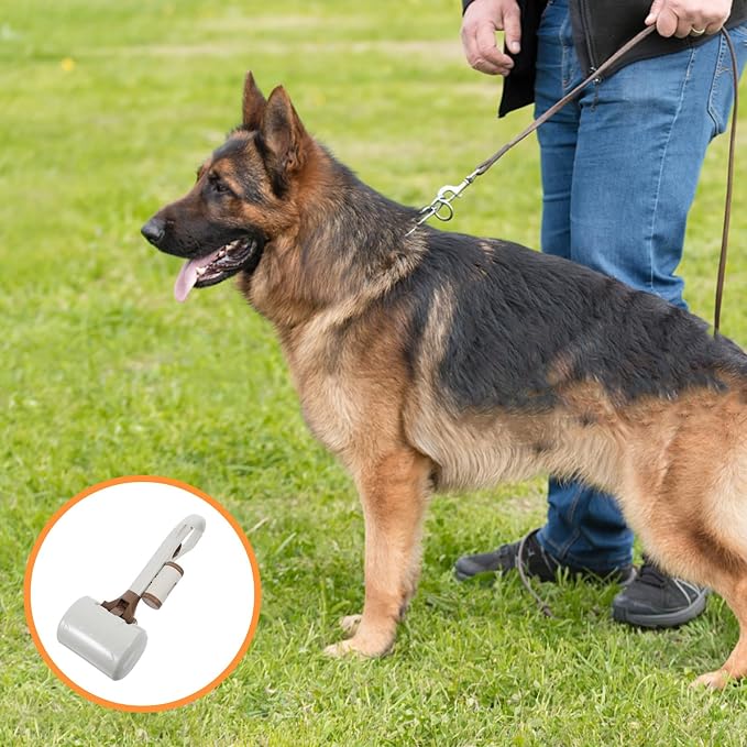Veemoon Heavy Duty Dog Poop Scooper with Long Handle and Abs Material, Versatile Pet Waste Picker for Outdoor Activities and Neighborhood Use, User-Friendly Pooper Scooper for Small