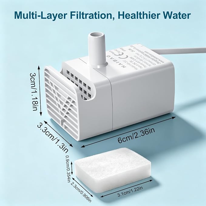 Replacement Pump for AEUSDOG Water Fountain Stainless Steel