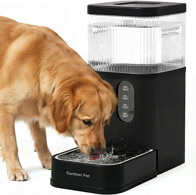 2.9 Gallon Automatic Dog Water Dispenser with Stainless Steel Bowl | BPA-Free, 11L Large Capacity, Stainless Steel Bowl, Maifan Stone Filter, Gravity Auto-Fill, Safe for Cats & Dogs