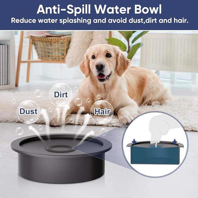XIAZ Elevated Dog Bowls Large Breed Raised Dogs Bowl Stand Large/Medium Sized Dog Slow Feeder Dogs Bowls Food Water Stands 5 Heights Adjustable 9/11/12/14in Pet Feeder Dish Station