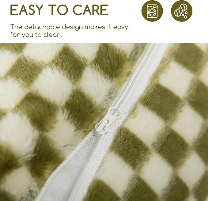 Hollypet Cat Bed Small Dog Orthopedic Couch Beds for Pets up to 13 lbs | Fluffy Multifunctional Double-Layer Warming Kitten Pet Couch Orthopedic Beds with Machine Washable Cover and Non-Slip Bottom