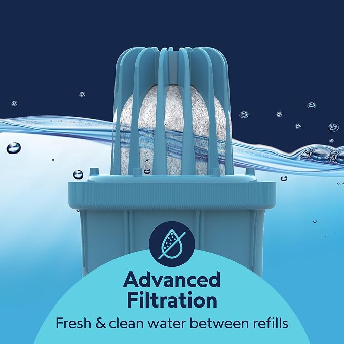 Petmate Replendish Gravity Automatic Dog Water Dispenser Pet Waterer and Pet Feeder Set with Microban Protection Base, 100% BPA Free, Wide Mouth Bowl - 2.5 Gallon Water, 10 lb Food
