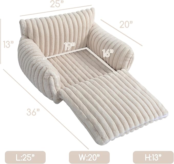 Hollypet Cat Bed Small Dog Orthopedic Couch Beds for Pets up to 20 lbs | Fluffy Multifunctional Double-Layer Warming Kitten Pet Couch Orthopedic Beds with Machine Washable Cover and Non-Slip Bottom