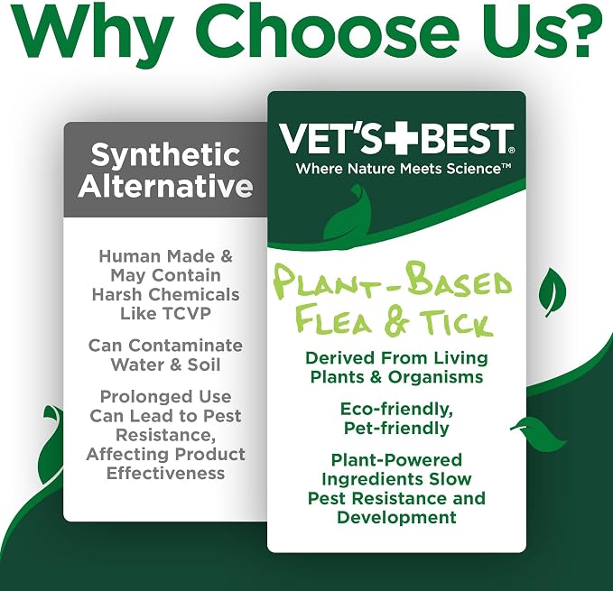 Vet's Best Natural Flea & Tick Easy Spray for Cats – Natural Flea & Tick Prevention with Cotton Spice Scent – Plant-Based Cat Spray with Essential Oils – Gentle Pest Control Formula – 14 oz Bottle