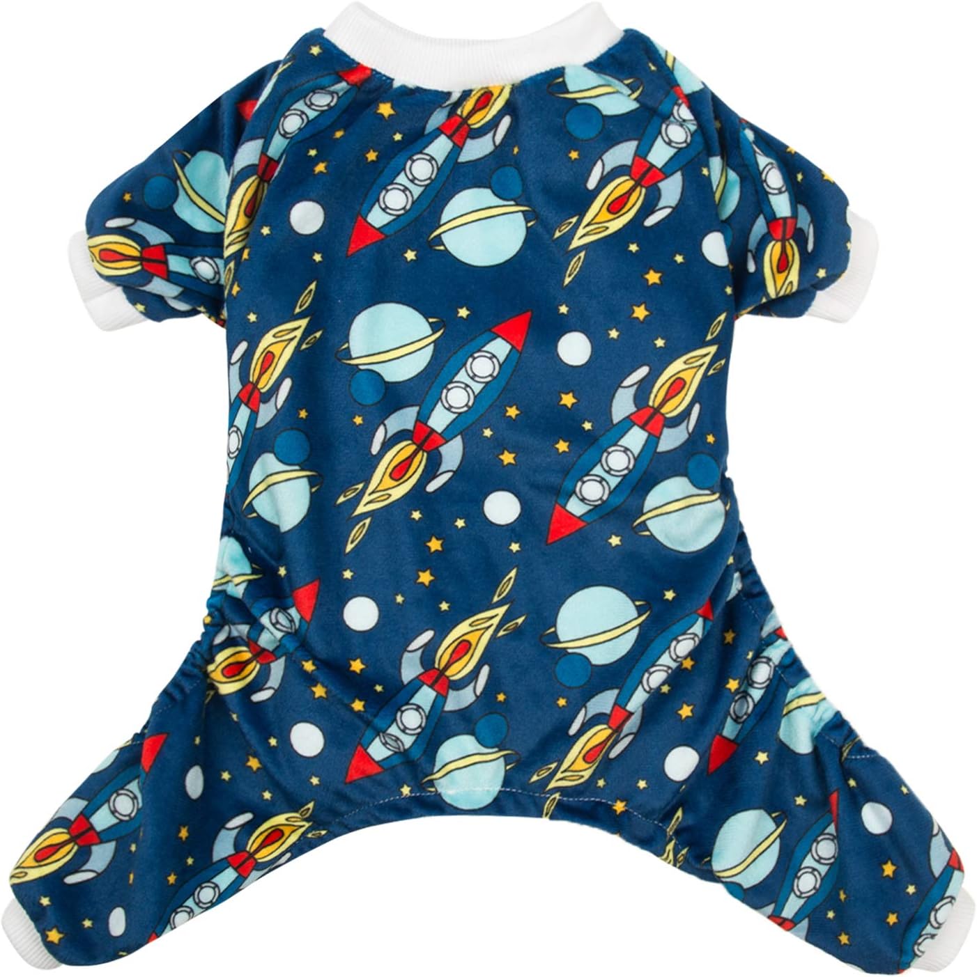 CuteBone Small Dogs Outfit Soft Puppy Onesies Pjs Dog Pajamas Pet Coat Cat Apparel Comfy Doggie Jumpsuit Bodysuit for All Seasons P16L