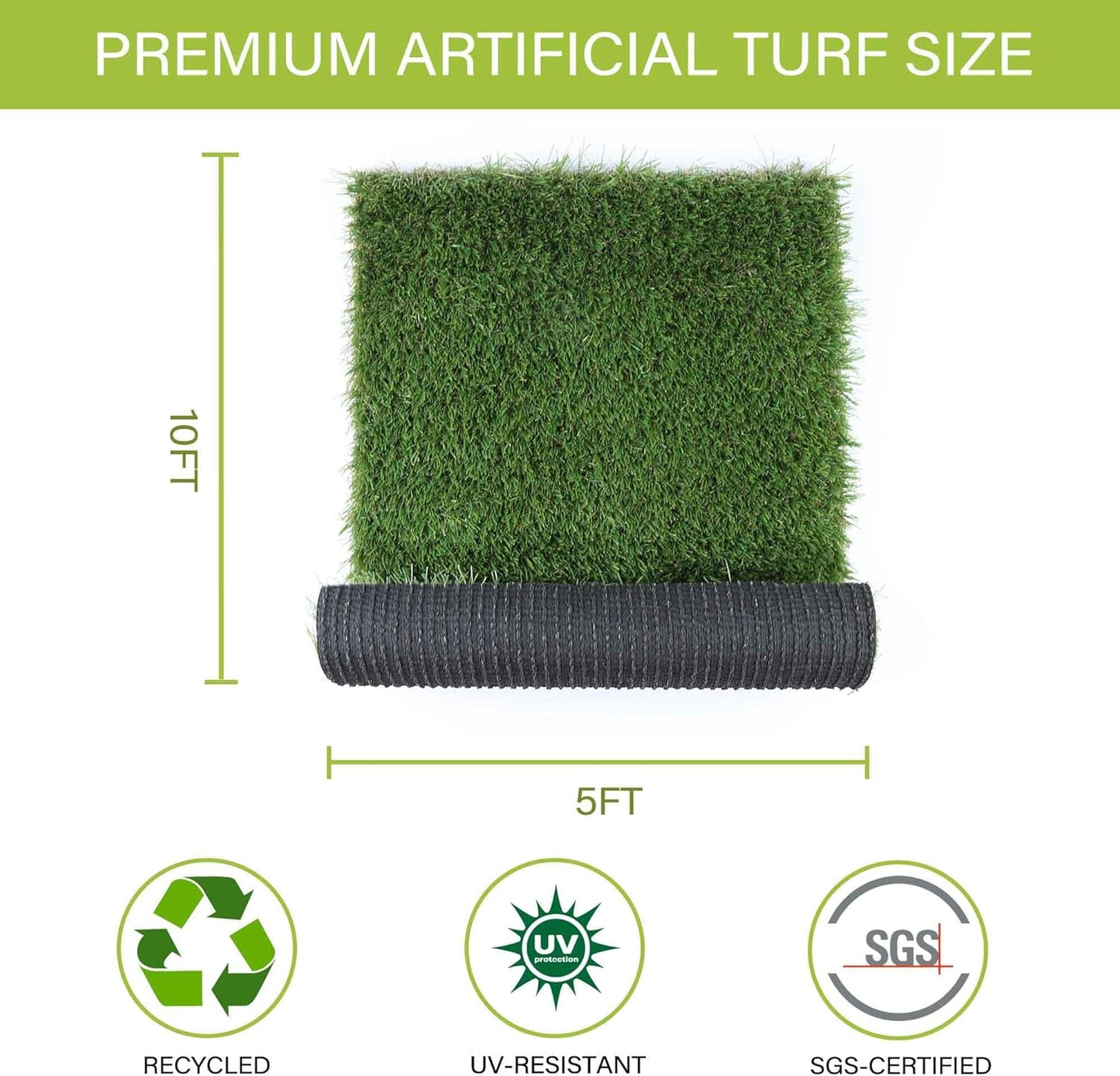 Fake Grass for Dogs to Pee on, Artificial Grass for Dogs , Dog Pee Pads Extra Large, Outdoor Grass Mats, Washable, 5x10FT Puppy Potty Training Rug, Strong Permeability, Washable