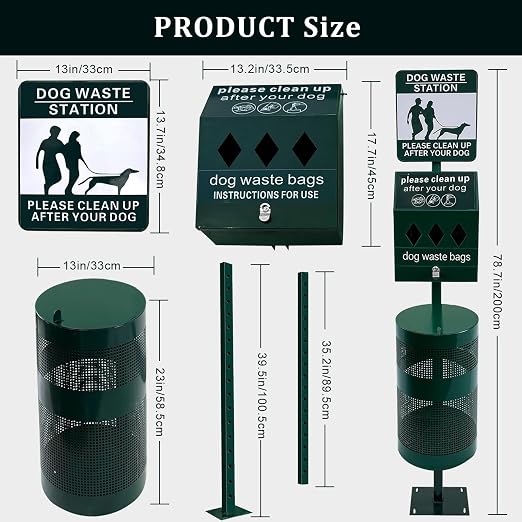 Dog Waste Station, Commercial Dog Poop Station | Pet Waste Station, 12 Gallons for Backyard, Park, Outdoor