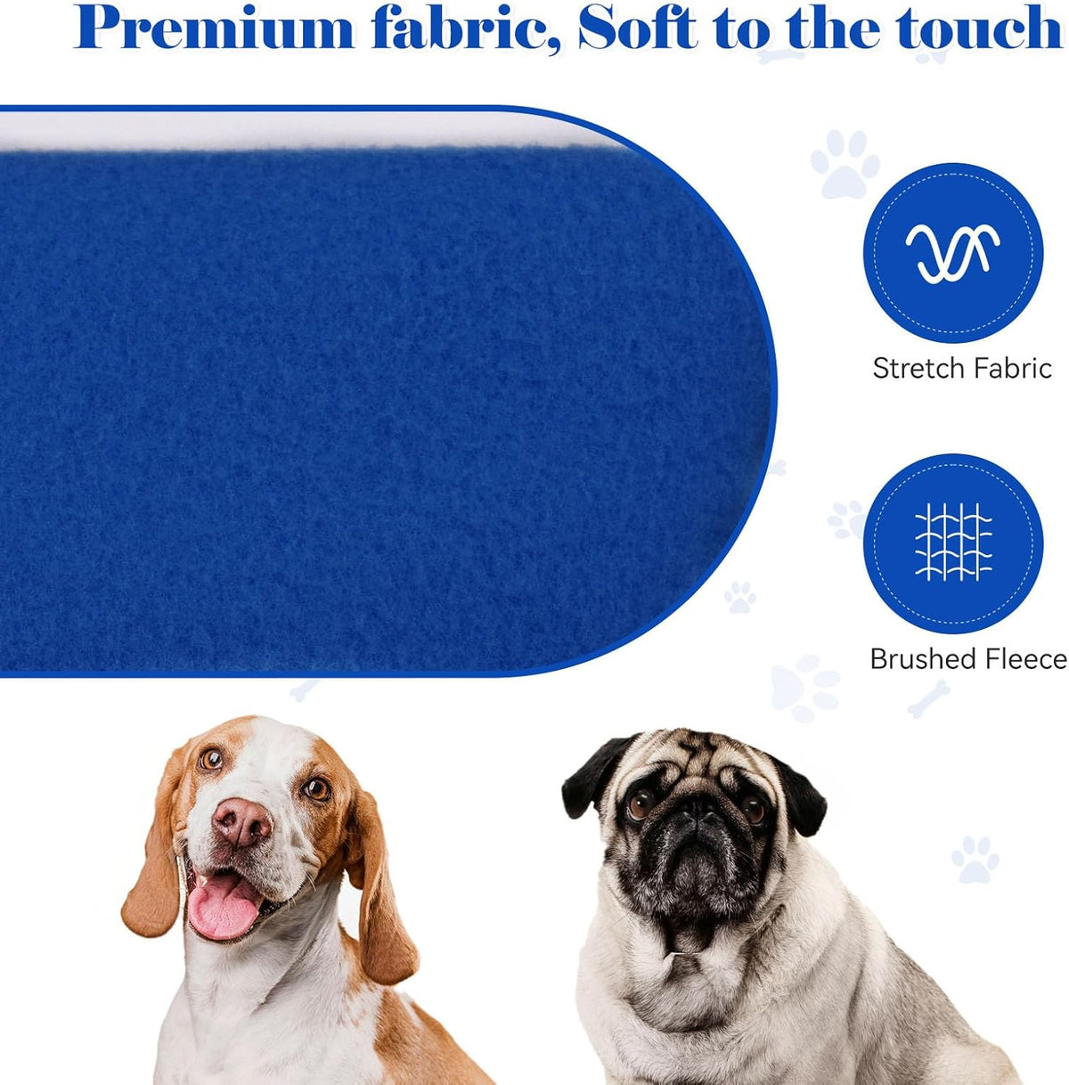 Dog Sweaters for Large Dogs Pet Sweater Solid Soft Brushed Fleece Dog Hoodie Clothes Pet Hoodie Sweatshirt with Pocket(Blue-L)