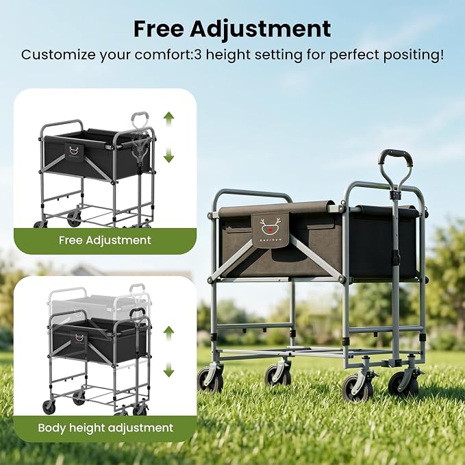 Foldable Dog Bath Cart for Dirty Outdoor Dogs,Adjustable Height pet Bath Cart for Small and Medium Dogs(5-55 lbs) and Cats,Four-Wheel Bathing Cart with Brake,No Need to Carry Your Muddy Pup Home