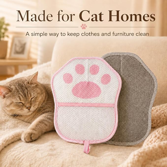 Pet Hair Remover for Bed, Couch & Clothes, Reusable Lint Roller Alternative, 2-Pack Cat Hair Remover for Furniture, No Refills Needed