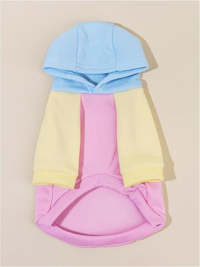 QWINEE Basic Dog Hoodie Sweatshirt Puppy Sweater Warm Cat Costumes Pet Clothes for Chihuahua Puppy Kitten Small Medium Dogs Pink Large