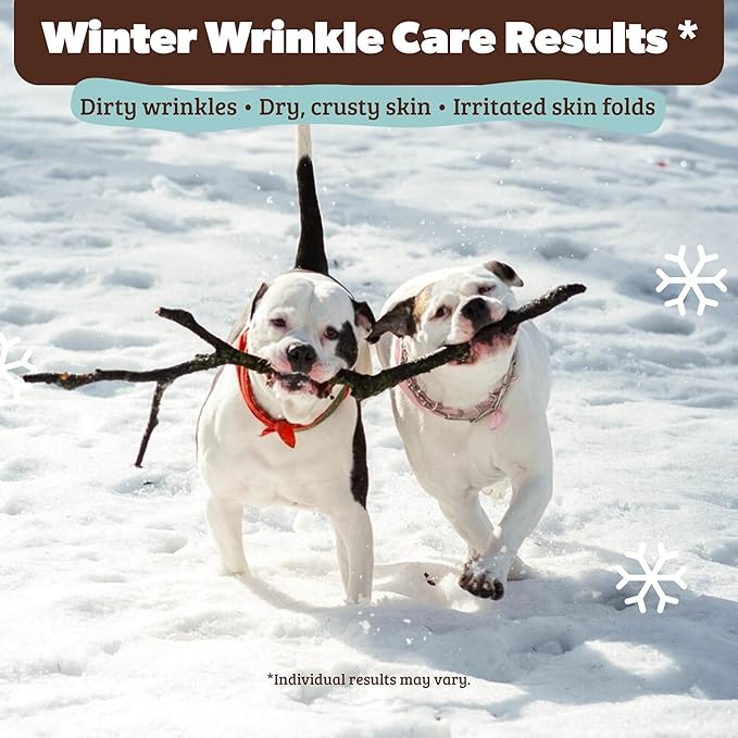 Natural Dog Company Wrinkle Balm for Dogs – Dog Wrinkle Balm for Skin Folds, Facial Creases & Wrinkles, Lick-Safe Wrinkle Cream for Bulldogs, Pugs & Bully Breeds, Daily Skin Care, 0.15 oz Stick