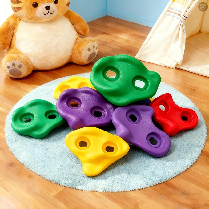 25 PCS Large Rock Climbing Holds for Kids,Adult Rock Wall Holds Large Climbing Rock Wall Grips for Indoor and Outdoor Playground Play Set with Hardware