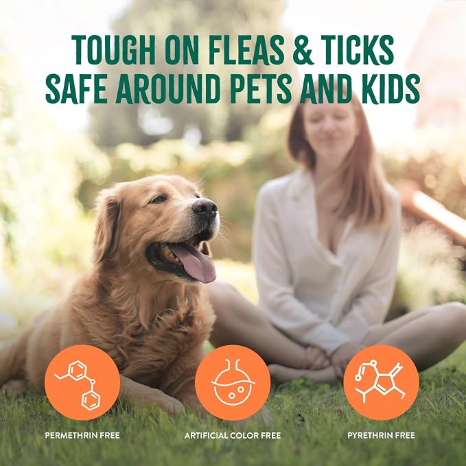 TropiClean Natural Maximum Strength Flea and Tick Spray for Yard, 32oz