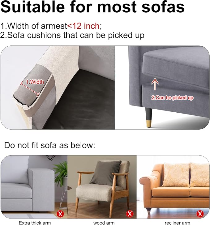 Cat Scratch Sofa Protector,23.6" L*19.7" W Cat Scratch Furniture Protector Pad, Couch Arm Sheild with Natural Sisal for Protecting Couch Sofa Chair Furniture(Beige/Right Handed)