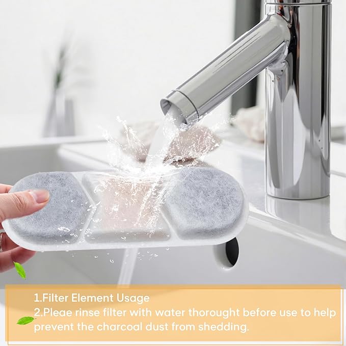 Wireless Dog Water Fountain (8 Filters for pet Fountain)