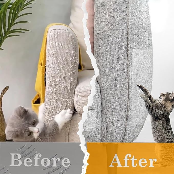 Chuangseed Anti-Cat Scratch Tape - 3" x 30Yds, Clear Double-Sided Cat Scratch Deterrent for Furniture, Carpet, Doors, Pet & Kid Safe