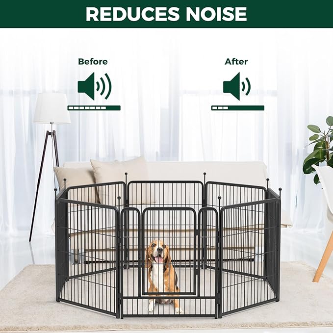 FXW Dog Playpen Accessories - Muffler Tubes, Compatible Rollick/Instant Dog Playpen (Replacement for HomePlus/Dog Gate) (32PCS, Green) │ Patented