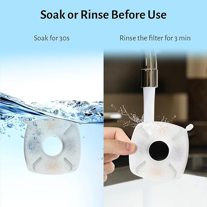 DOOOB 24 Pcs Cat Water Fountain Filter, 12 Packs Cat Fountain Filter, Cat Fountain Replacement Filters, Pet Water Fountain Filters for 95oz/2.8L Pet Water Fountain