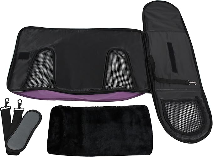 EliteField Deluxe Soft Pet Carrier (3 Year Warranty, Airline Approved), Multiple Sizes and Colors Available (18" L x 10" W x 11" H, Purple+Gray)