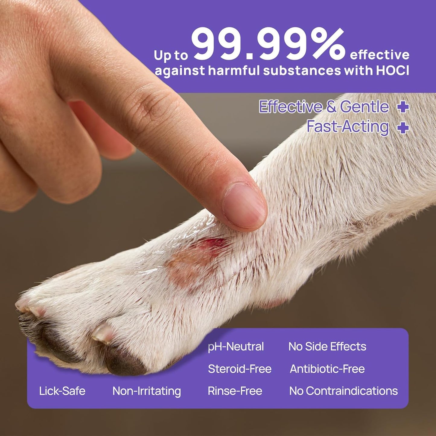 HICC PET Dog Wound Care Hydro Gel, Heals Wounds, Soothes Inflammation, Prevents Infection, Treats Bites, Scratches & Skin Ulcers, Cat Wound Care Solution, Horses First Aid Kits, 3.4 Ounces