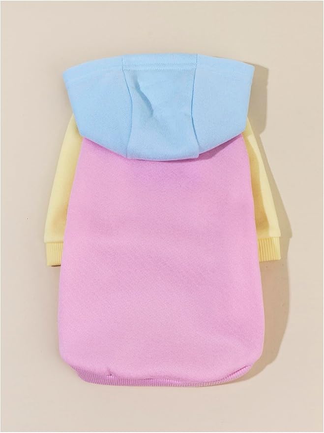 QWINEE Basic Dog Hoodie Sweatshirt Puppy Sweater Warm Cat Costumes Pet Clothes for Chihuahua Puppy Kitten Small Medium Dogs Pink Large