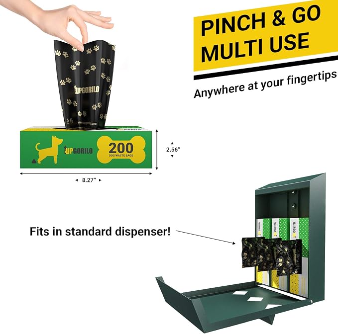 Dog Waste Station - 3 Roll Set of Premium Pet Waste Bags, 600 Extra Thick and Strong Dog Poop Bags, Guaranteed Leak-Proof - 8 x 13 Unscented