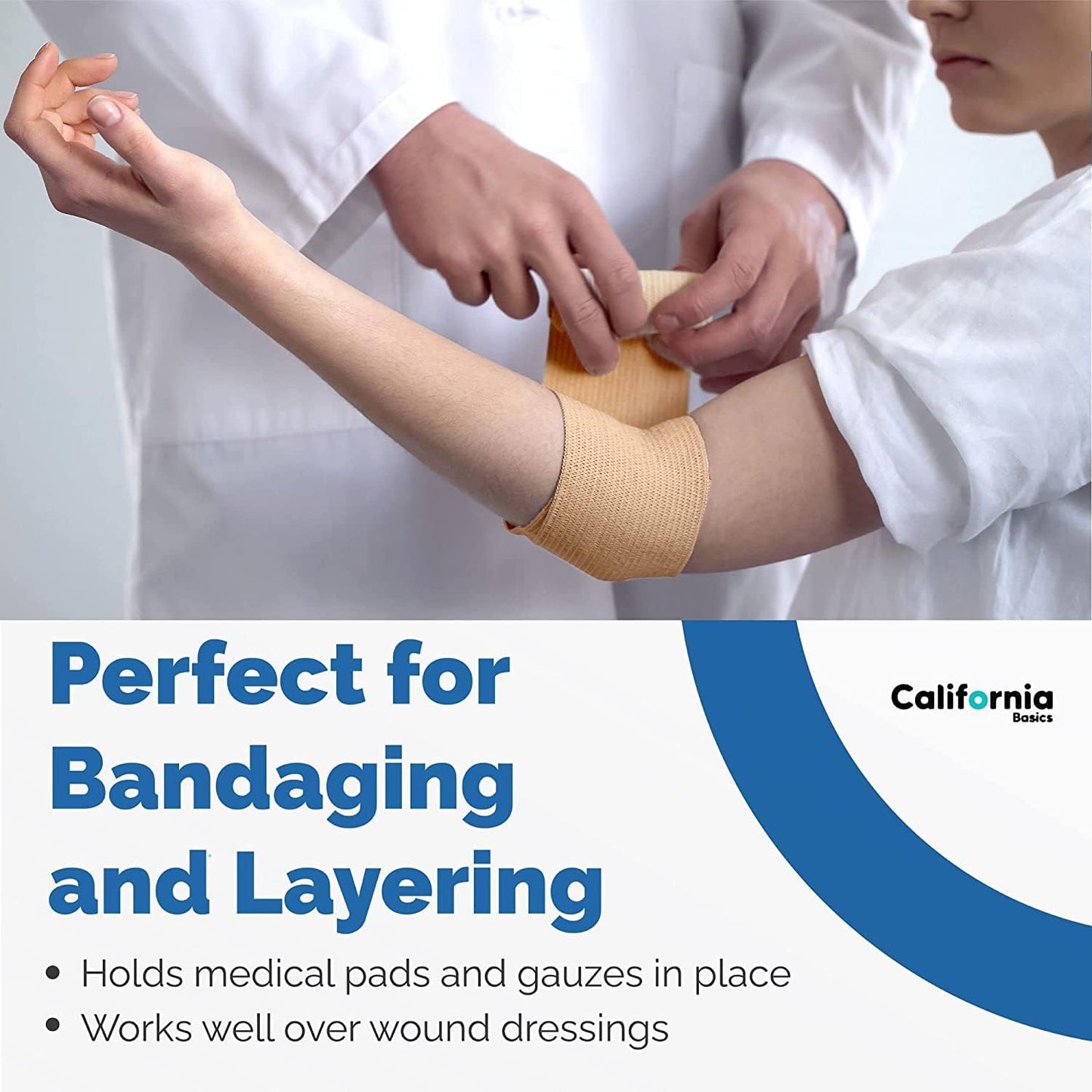Self-Adhesive Bandage Wrap - Suitable for All Sports - Breathable Athletic Tape for Wrists - Knee and Ankle - Self Adhesive Bandage- 4 Inch- 8 Pack - Brown
