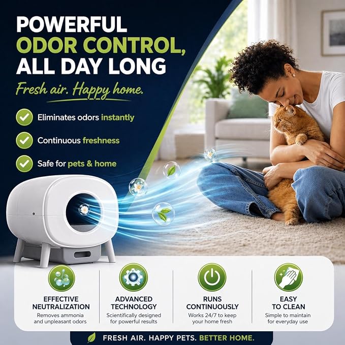 ProGuard® 6PCS Pets Deodorizing Pods for Cumrige Self Cleaning Litter Box, Odor Remover for Fumoi Automatic Cat Litter Box, Camellia Flower Scented, Long-Lasting Fragrance, Keep Home Fresh