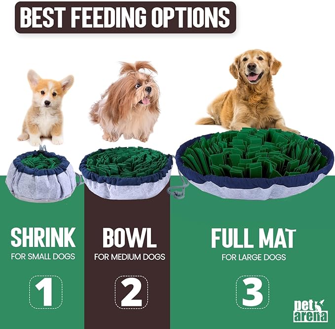 PET ARENA Large Sniffing Mat 25 x 25 Inch Interactive Feeding Toy | Promotes natural hunting instincts, reduces boredom, supports mental stimulation, and provides engaging playtime for pets.