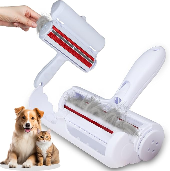 Pet Hair Remover Roller for Dog & Cat Hair | Reusable, Self Cleaning, For Furniture, Couch, Carpet, Rugs, Bedding & Car