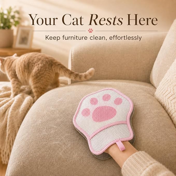 Pet Hair Remover for Bed, Couch & Clothes, Reusable Lint Roller Alternative, 2-Pack Cat Hair Remover for Furniture, No Refills Needed