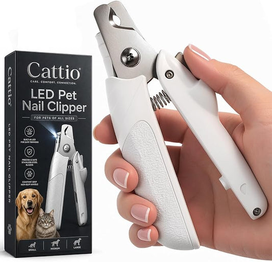 Professional Dog & Cat Nail Clippers | LED Light, Safety Guard, Ergonomic, For Puppies, Small & Large Dogs, Toenail Clippers & Trimmer