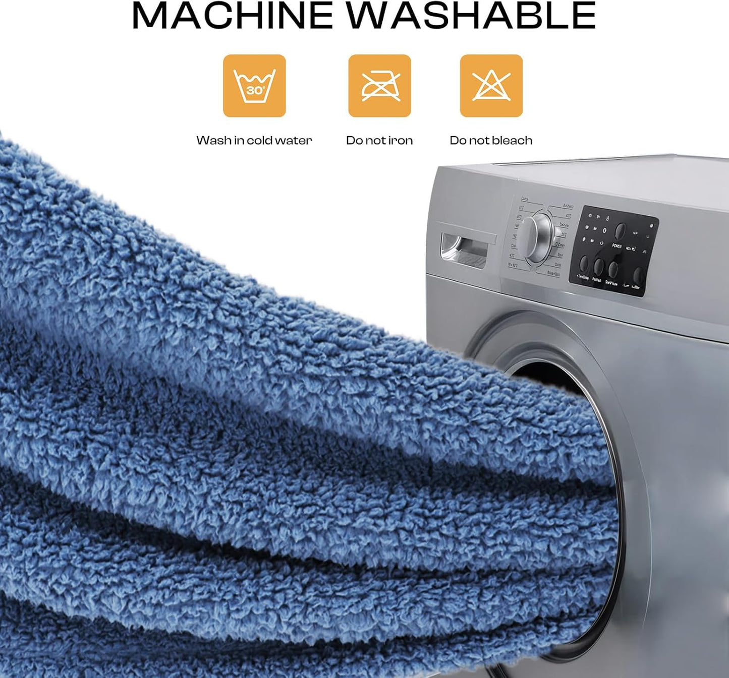 Luciphia 1 Pack 3 Calming Dog Blanket Fluffy Premium Fleece Pet Blankets Soft Sherpa Throw for Dogs Puppy Cat Haze Blue Large (41" x31")