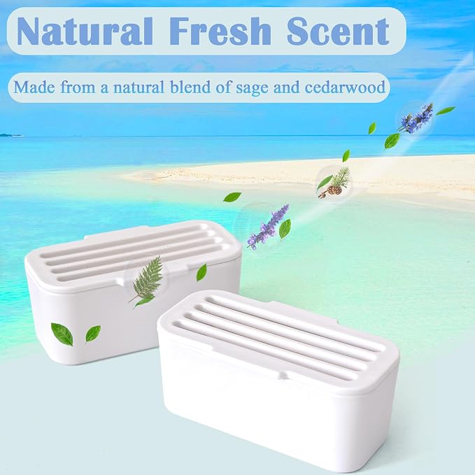 NewKe Deodorizer for PetSafe ScoopFree SmartSpin Self-Cleaning Litter Box | Odor Control Compatible with HHOLOVE Self-Cleaning Cat Litter Box, Cat Toilet Deodorizer, Keep Home Fresh(2 Pack)