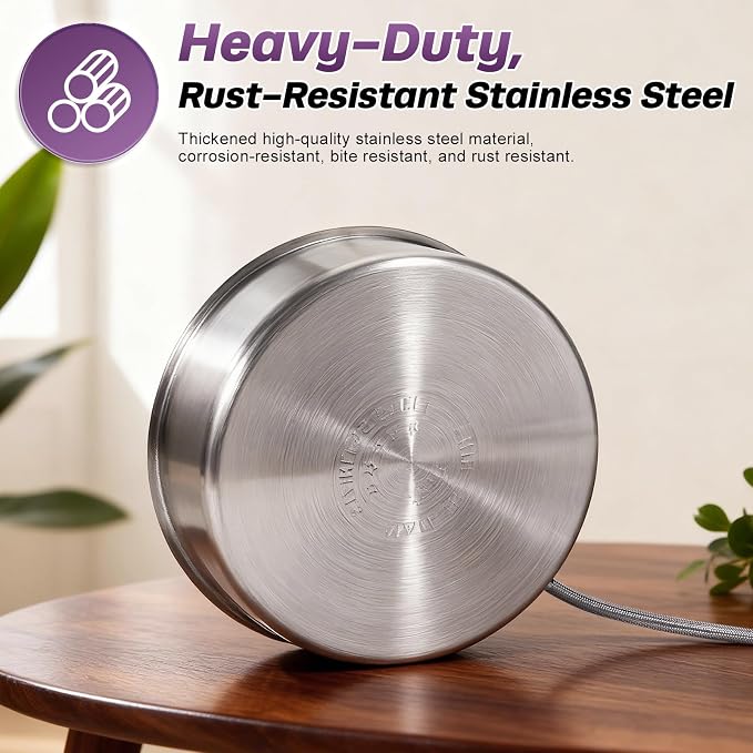 6L Automatic Dog Water Bowl Dispenser Outdoor | Stainless Steel Pet Waterer Self Filling Waterer for Large Dog Cat Chicken Duck Goat