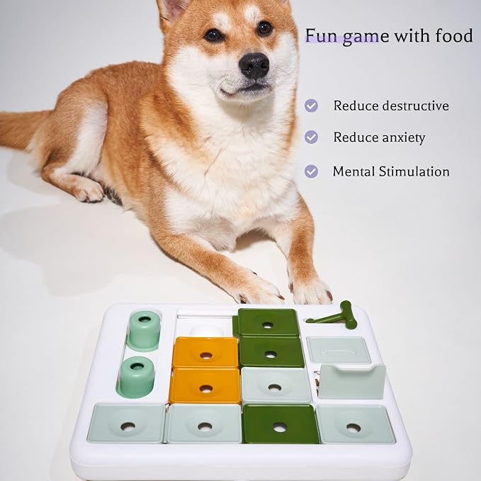 Barkwhiz Dog Puzzle Toy 3 Levels, Mental stimulating for Boredom and Smart Dogs, Treat Puzzle for All Breeds Dog