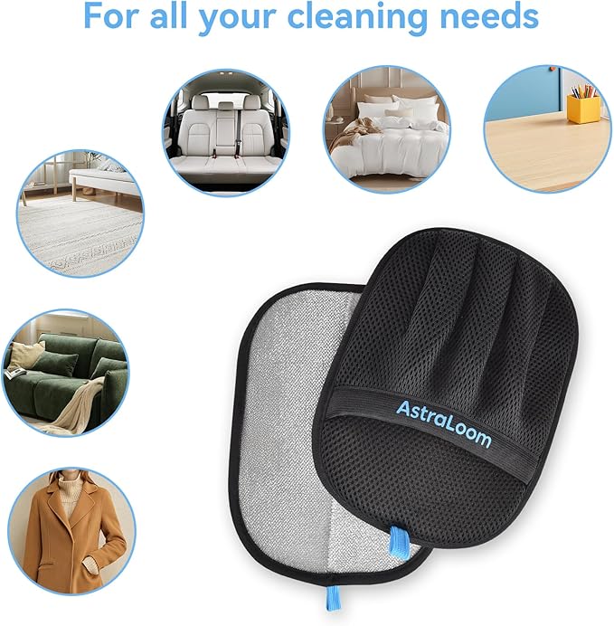 AstraLoom Pet Hair Removal Glove for Cats & Dogs,Reusable Electrostatic Pet Hair Remover Tool for Furniture, Carpet, Clothing, Car Seat (1PCS)