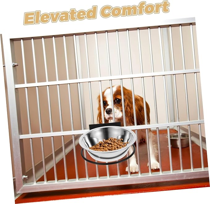 Stainless Steel Wall Bowl Elevated Pet Feeder for Outdoor Use Large Dog Bowls Easy Access