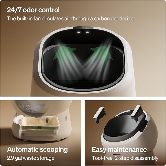 Bundle of PETLIBRO Upgrade Luma Automatic Cat Litter Box + Cordless Cat Water Fountain, AI Camera Waste Analysis, Triple Safety Protection Self Cleaning Litter Box, Odor Control in-App Usage Tracking