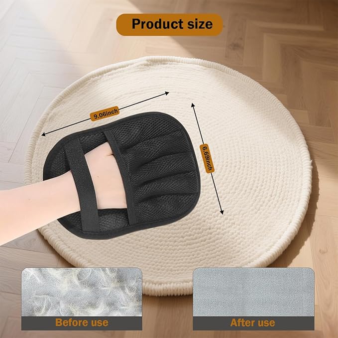 Anazzly 2Pcs Pet Hair Removal Glove with Electrostatic Technology, Pet Hair Gloves for Dogs and Cats, Washable Pet Hair Remover Tool for Sofas, Carpets, Car Seats and Bedding